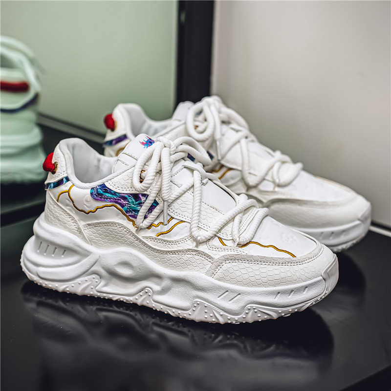 Running Shoes Men - Ronde voetschoen met sleutelhoge hak, geweven