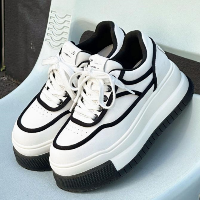 Running Shoes Women - Nieuwe leren dames witte ademende casual